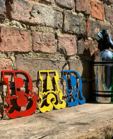 Metal Carnival Letters 5 inch and 12 inch Coloured
