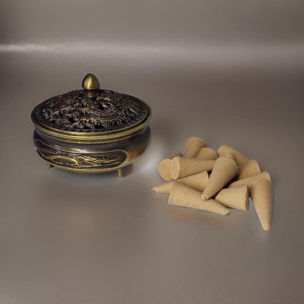 Sandalwood Incense Gift Set with Wood Burner