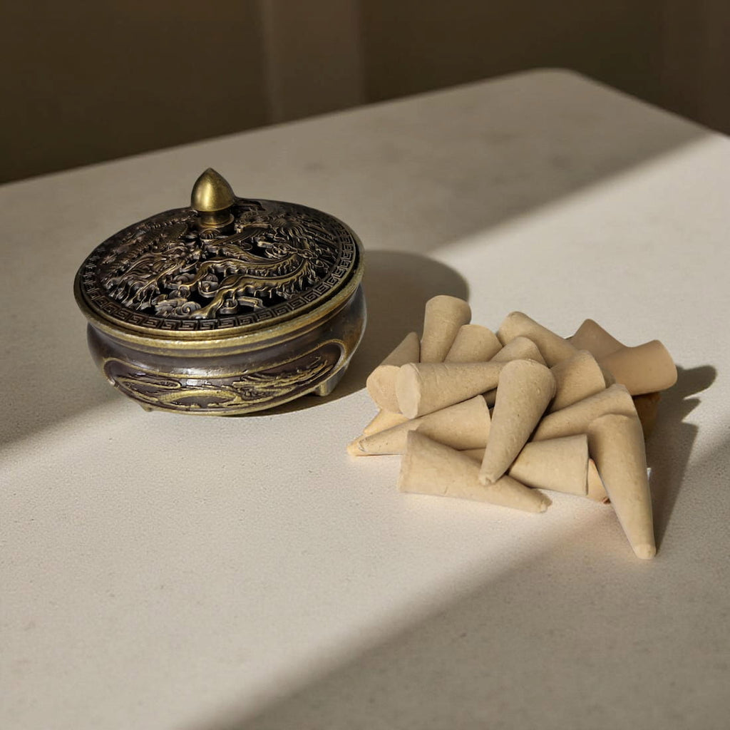 Sandalwood Incense Gift Set with Wood Burner