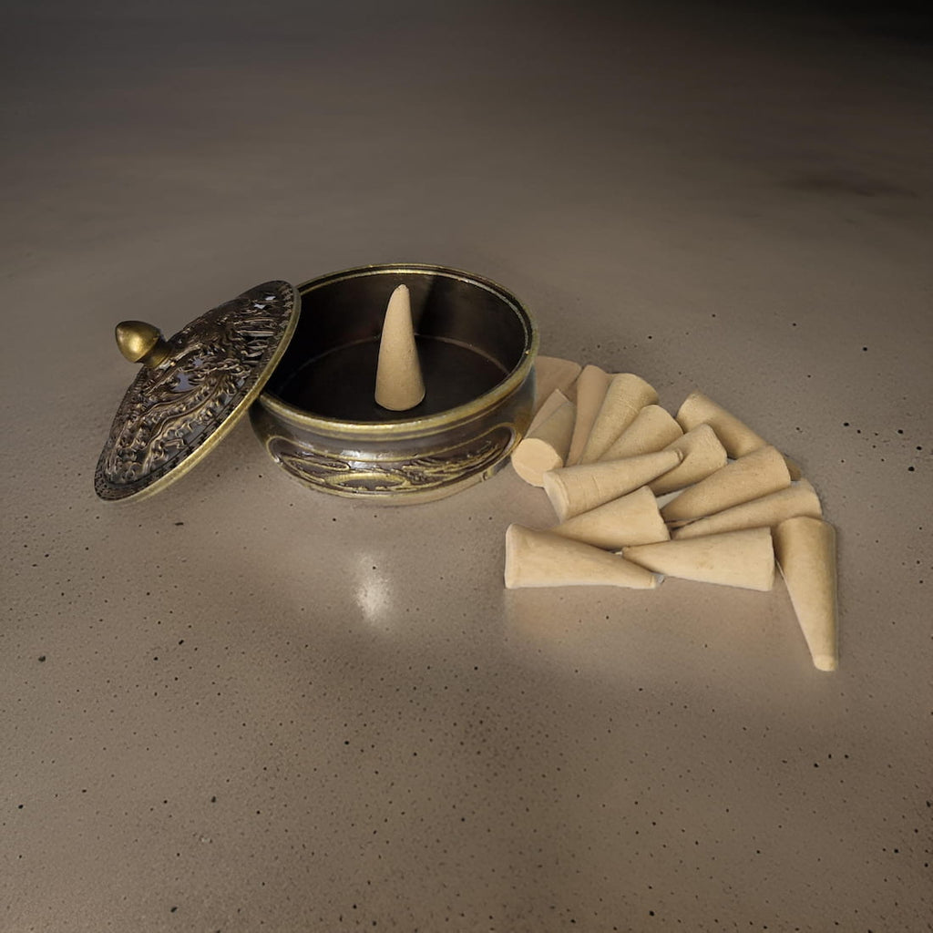 Sandalwood Incense Gift Set with Wood Burner