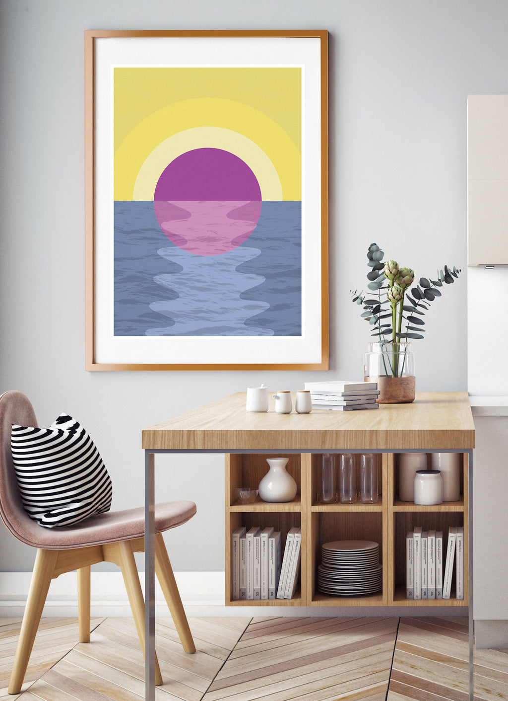 Abstract Sunset Art Print