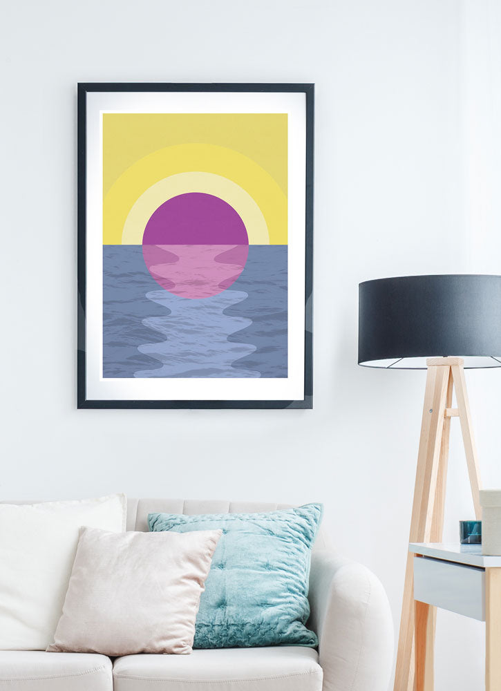 Abstract Sunset Art Print