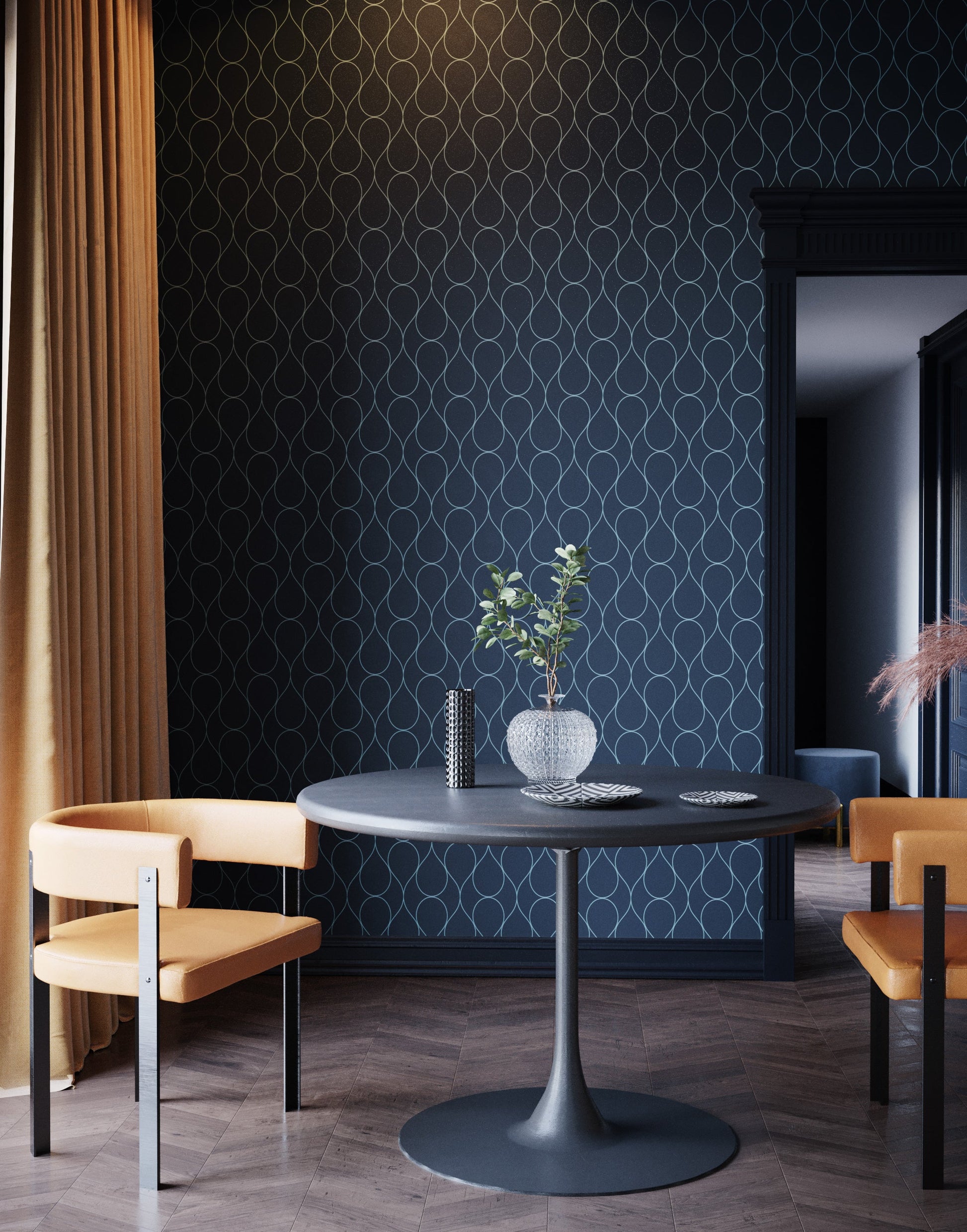 Drip Geometric Teardrop Wallpaper