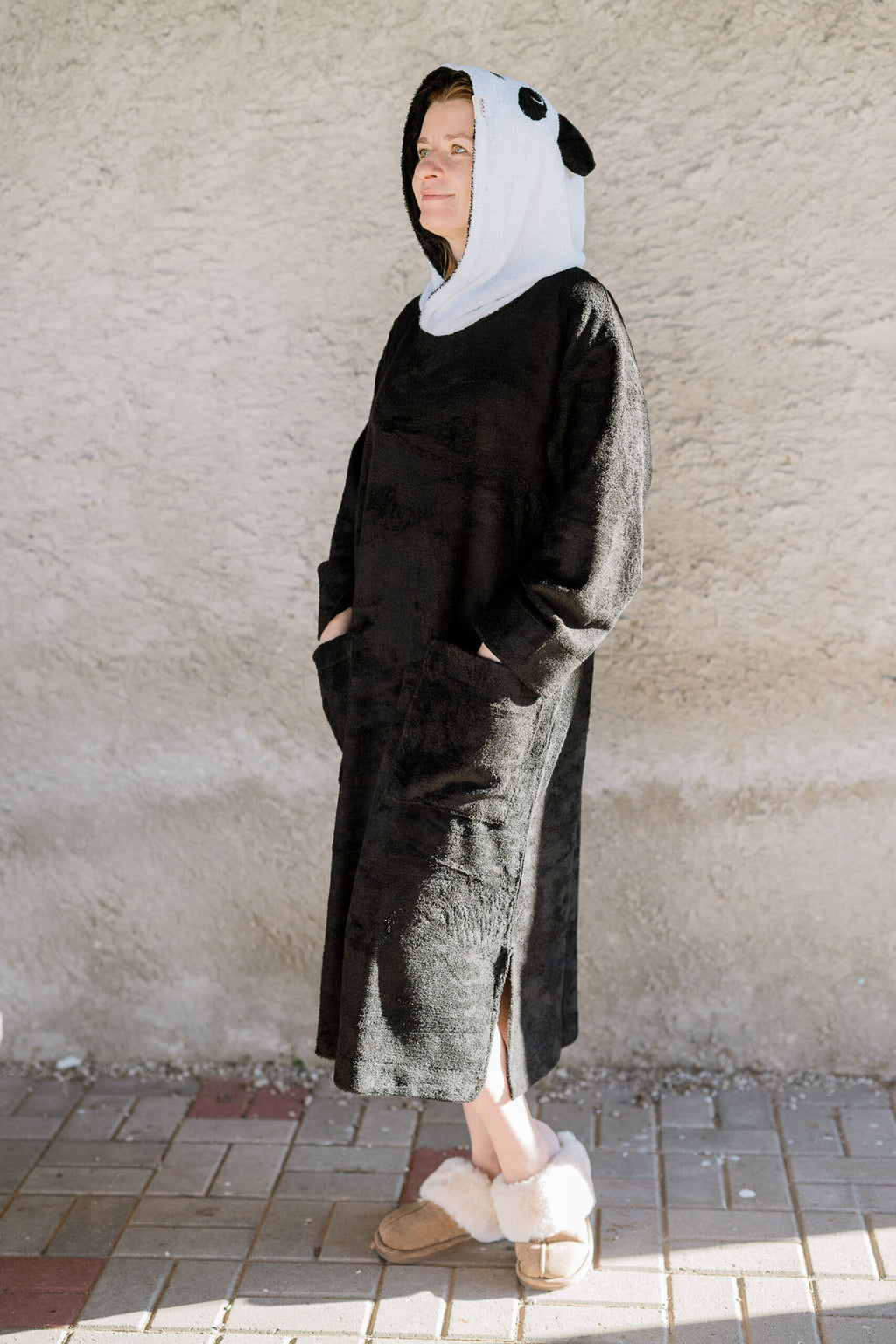 Bamboo Terry Panda Poncho – Stylish, Eco-Friendly & Cozy by RÄTT at brixbailey.com
