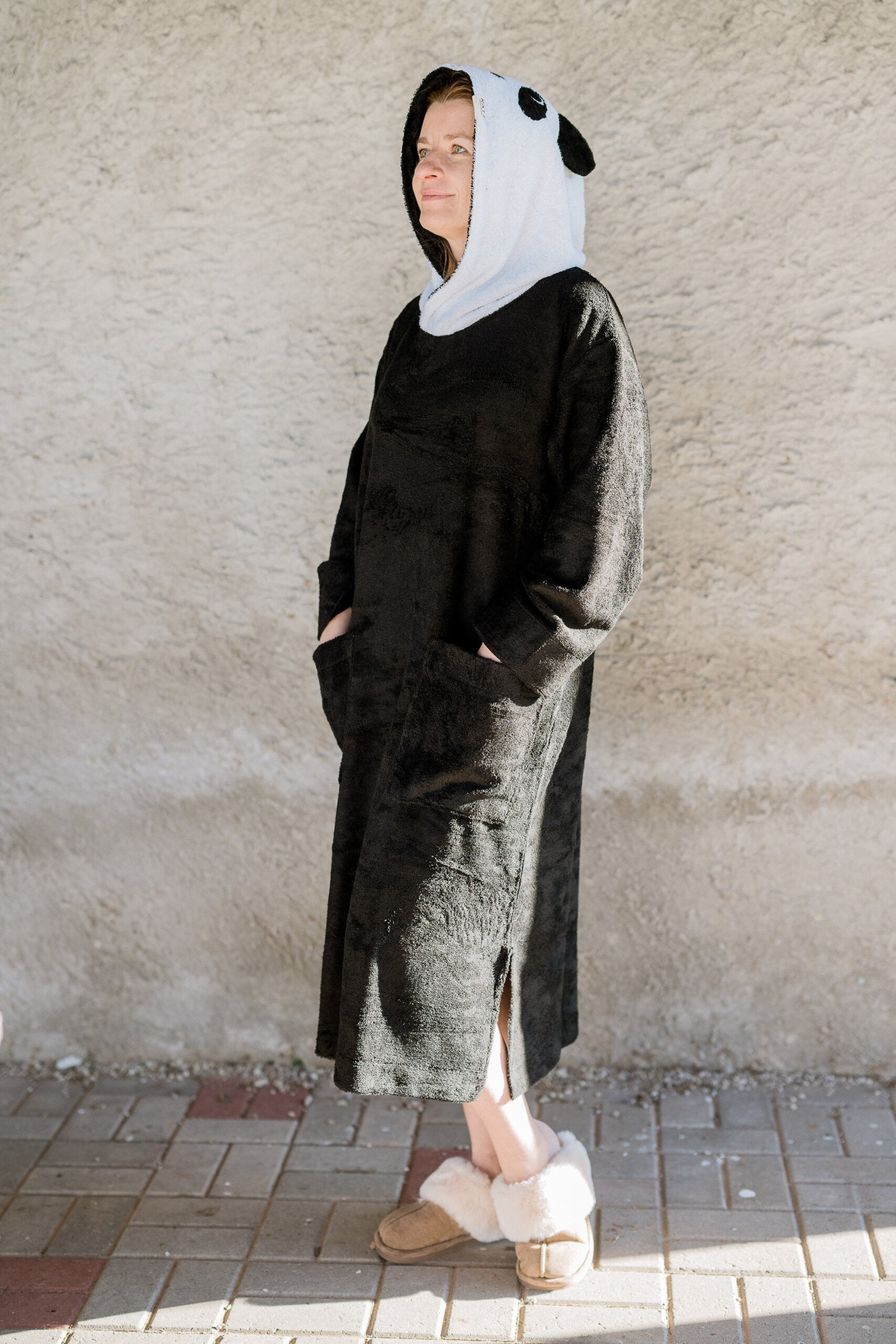 Bamboo Terry Panda Poncho – Stylish, Eco-Friendly & Cozy by RÄTT at brixbailey.com