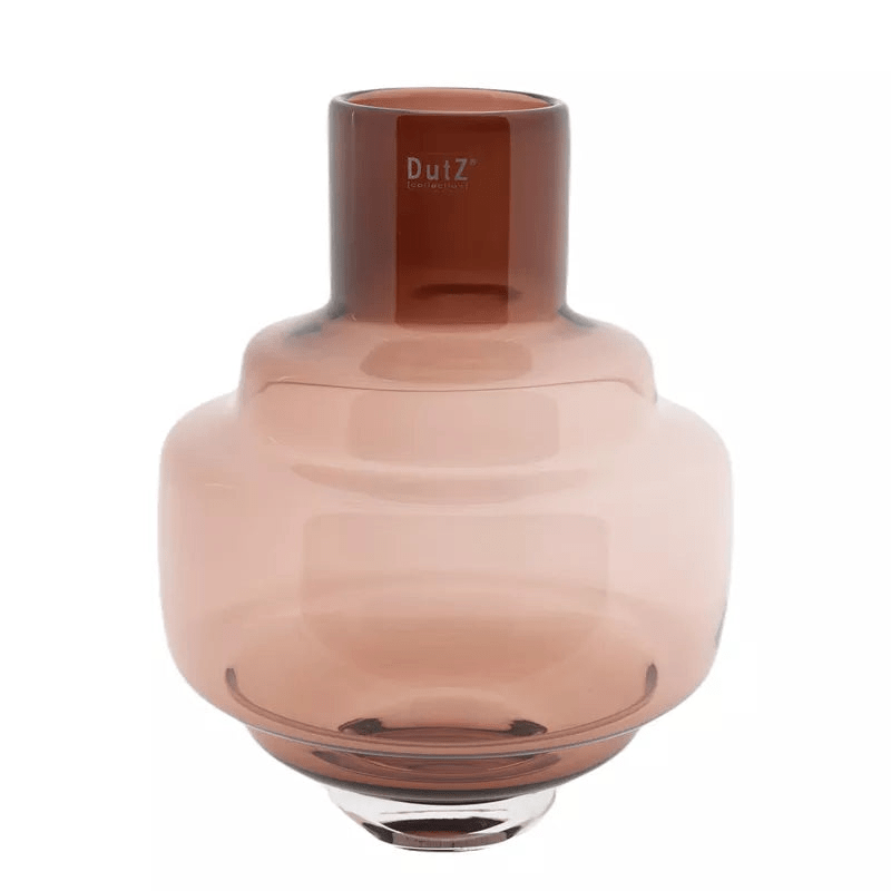 Burgundy Luxe Vase with Hand Blown Glass