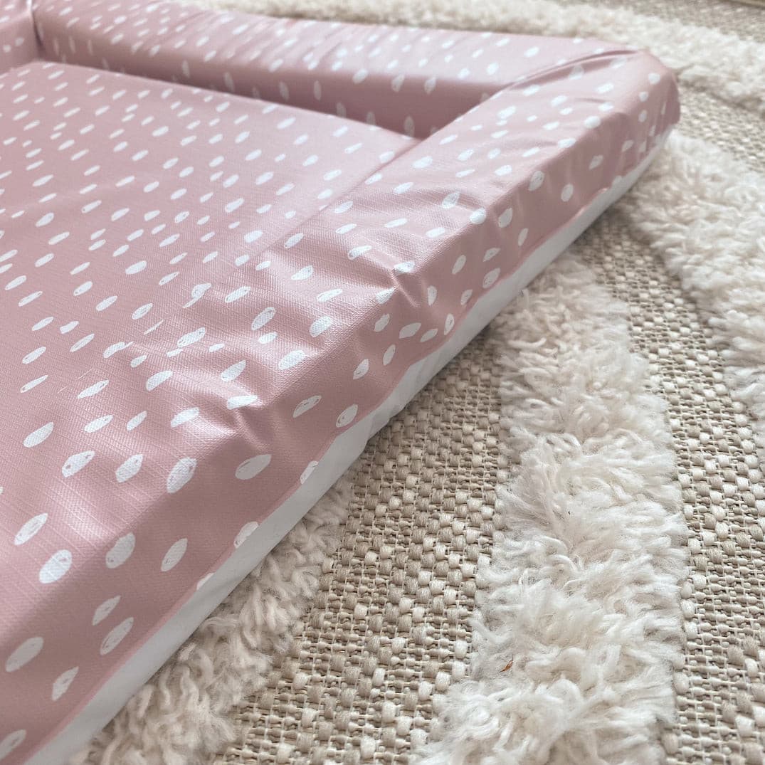 Standard Changing Mat - Dusky Pink Spots Print