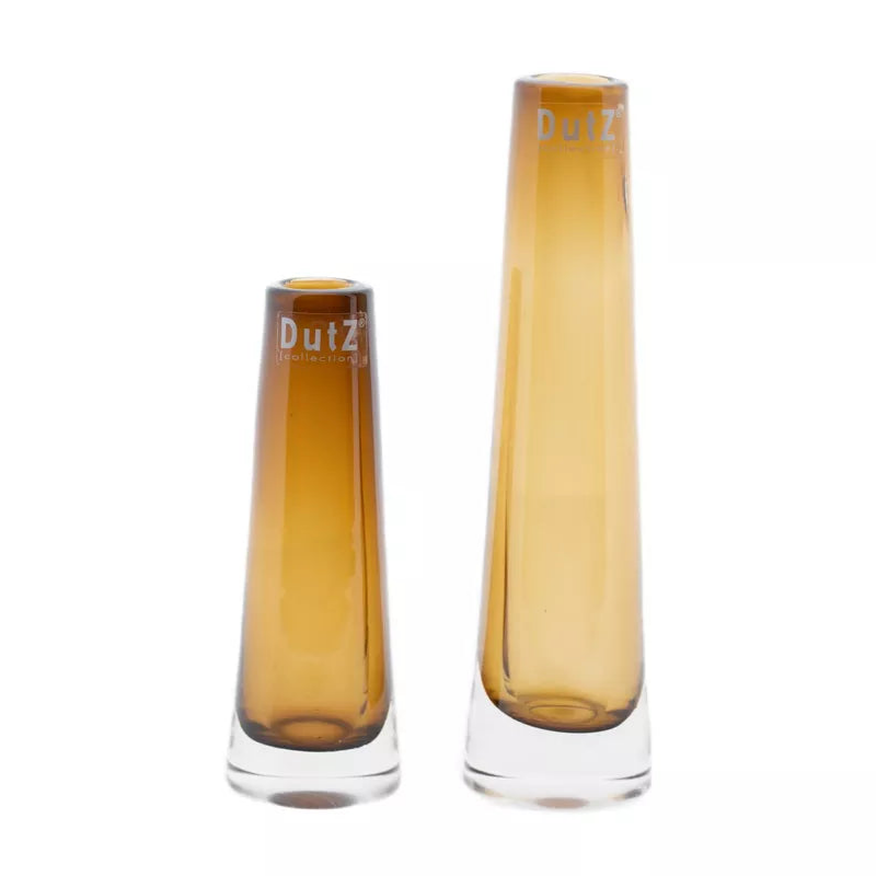 Amber Solifleur Vase Mouthblown Glass