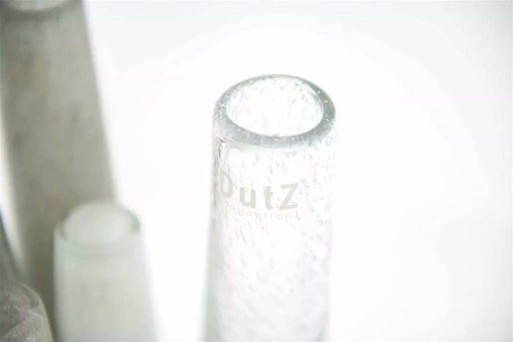 Clear Bubbles Solifleur Vase Mouthblown Glass