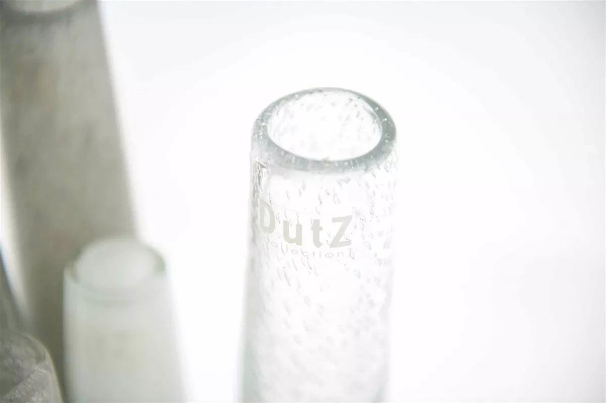 Clear Bubbles Solifleur Vase Mouthblown Glass