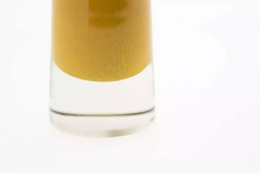 Gold Topaz Solifleur Vase Mouth Blown Glass