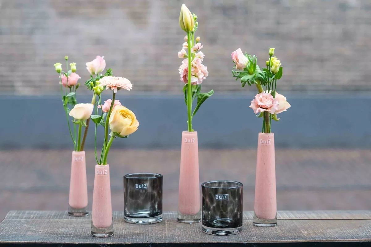 Apricot Solifleur Bud Vase Mouthblown Glass