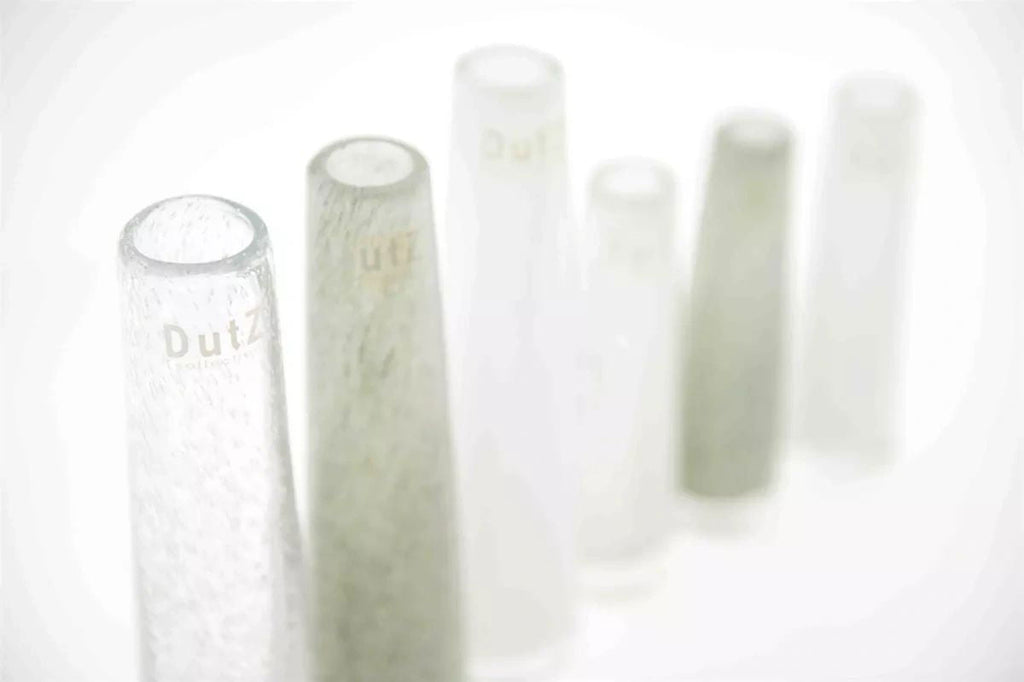 Clear Bubbles Solifleur Vase Mouthblown Glass