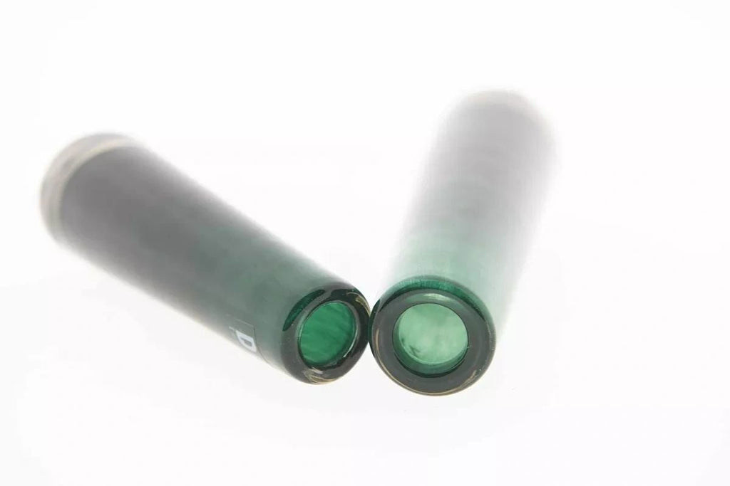 Dark Green Mouth Blown Glass Solifleur Vase