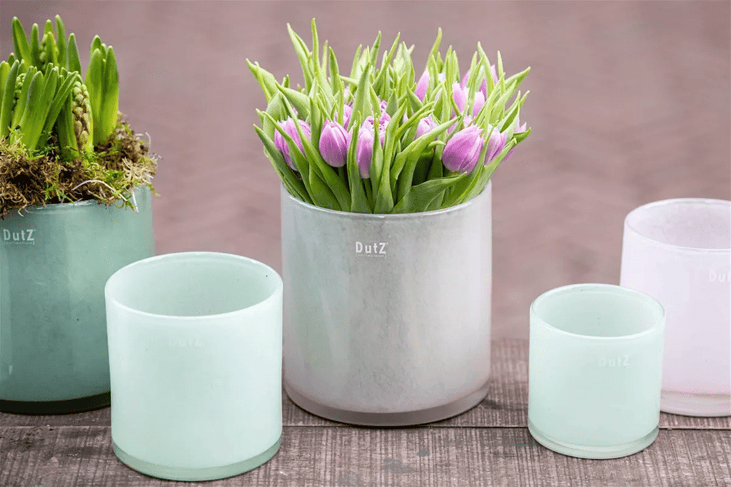 White Cylinder Votive Glass Candle Holder