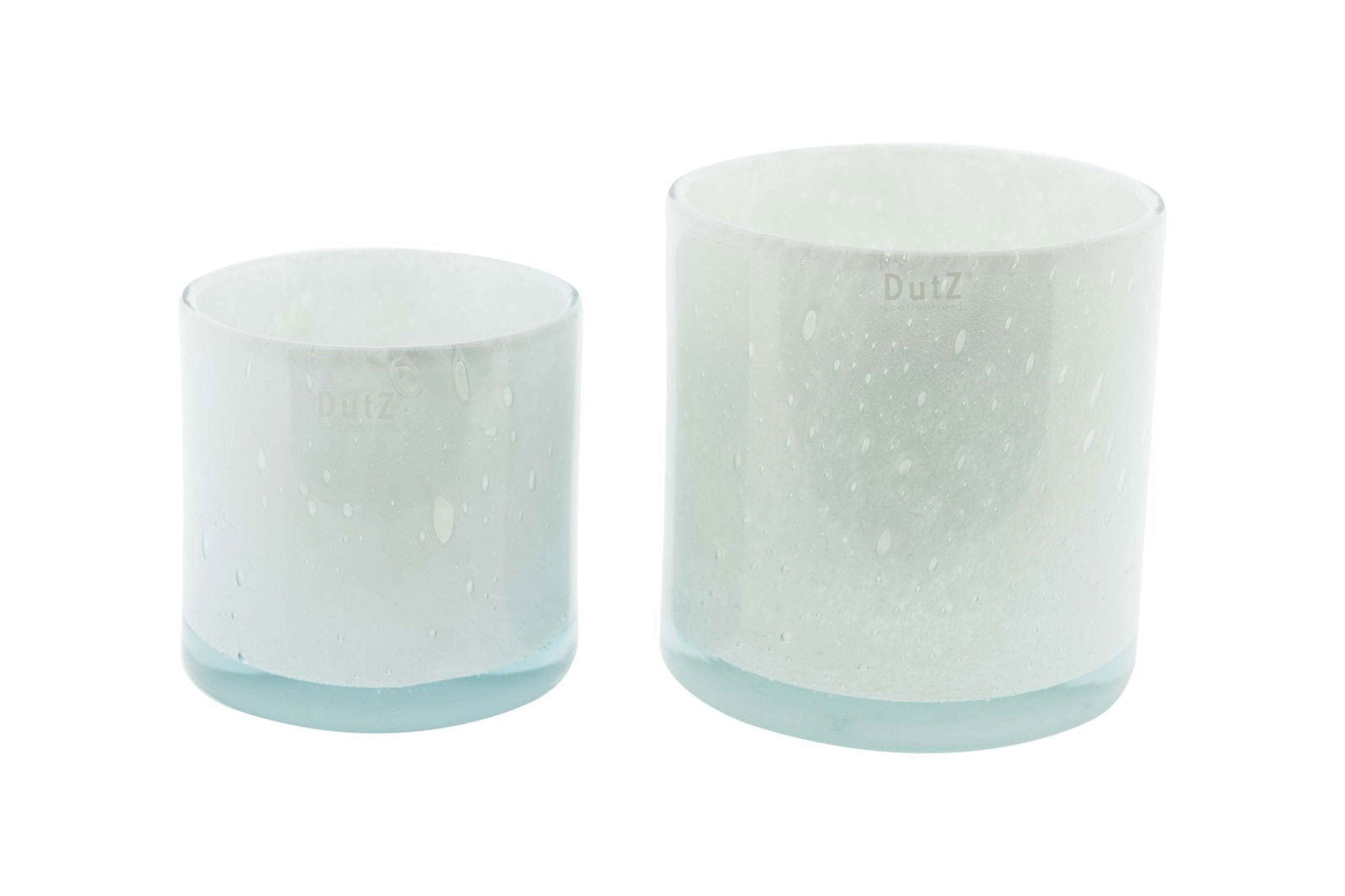 Cylinder White Glass Vase H18 D18 cm