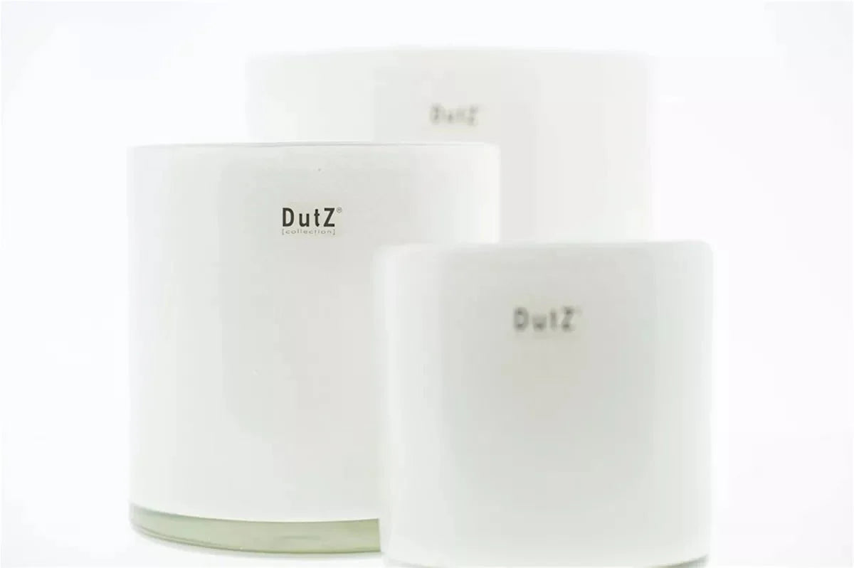 White Cylinder Votive Glass Candle Holder