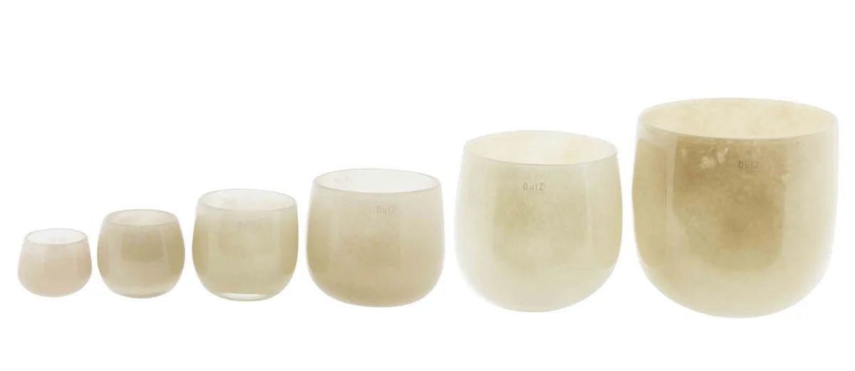 Glass Pot in Beige