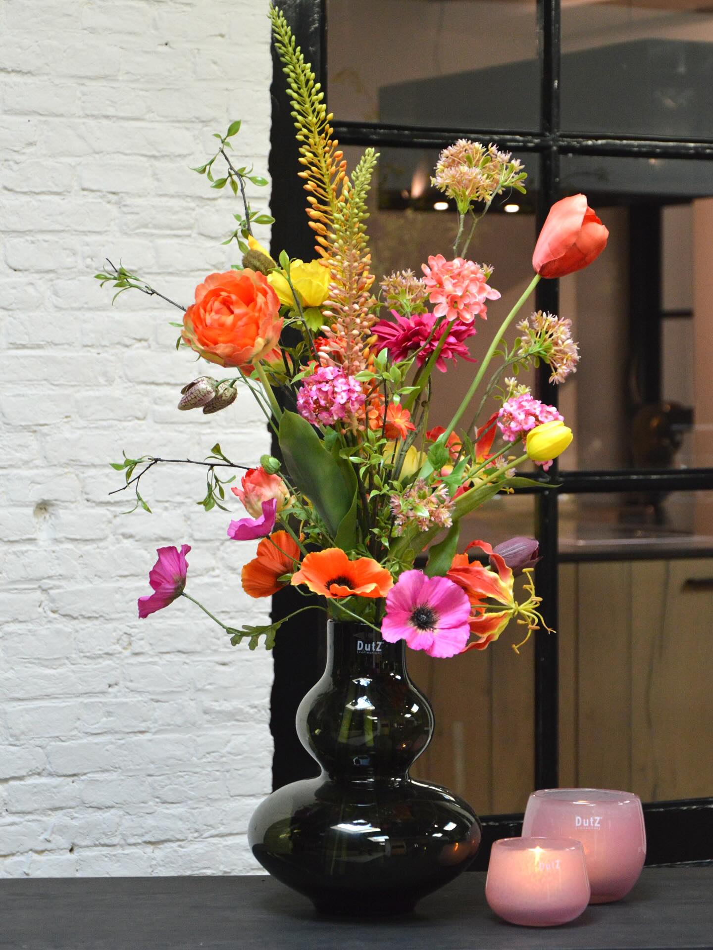 Eldorado Smoke Mouth Blown Glass Vase