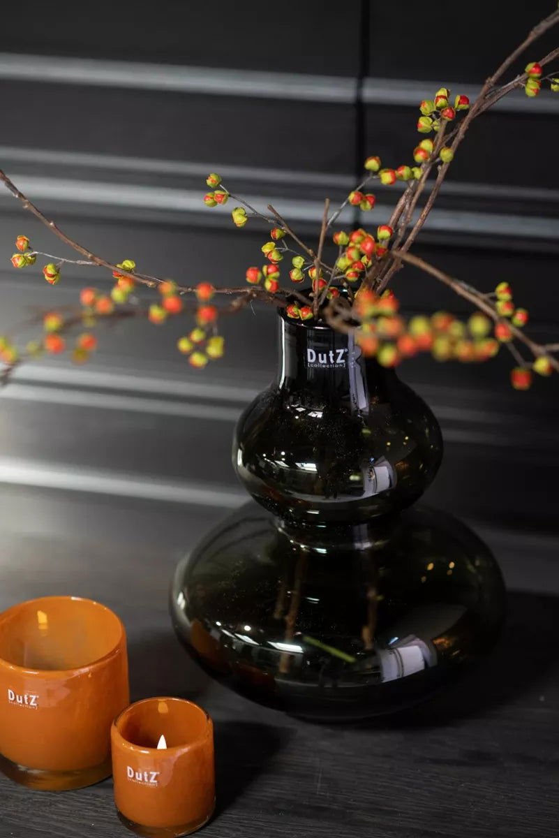 Eldorado Smoke Mouth Blown Glass Vase