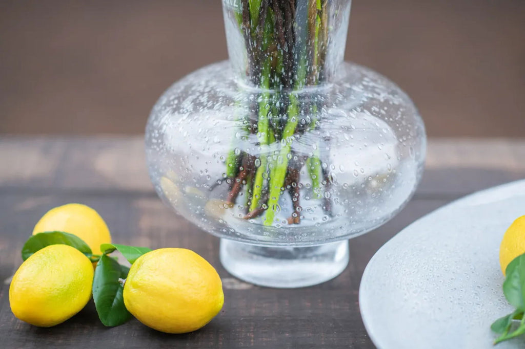 Modest Clear Bubbles Vase