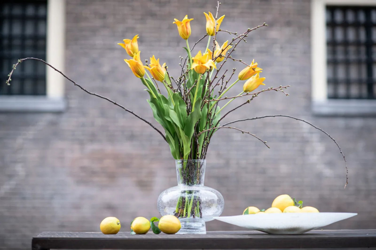 Modest Clear Bubbles Vase