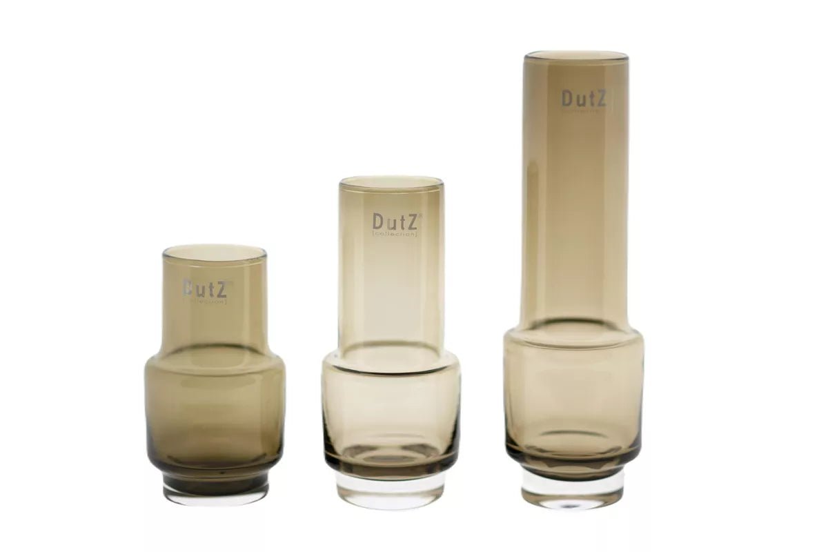 Smoky Brown Cylinder Vase