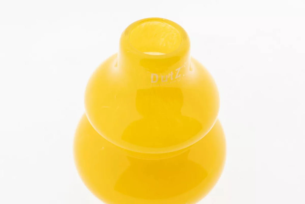 Ochre Mouth Blown Glass Vase Small 16cm Height