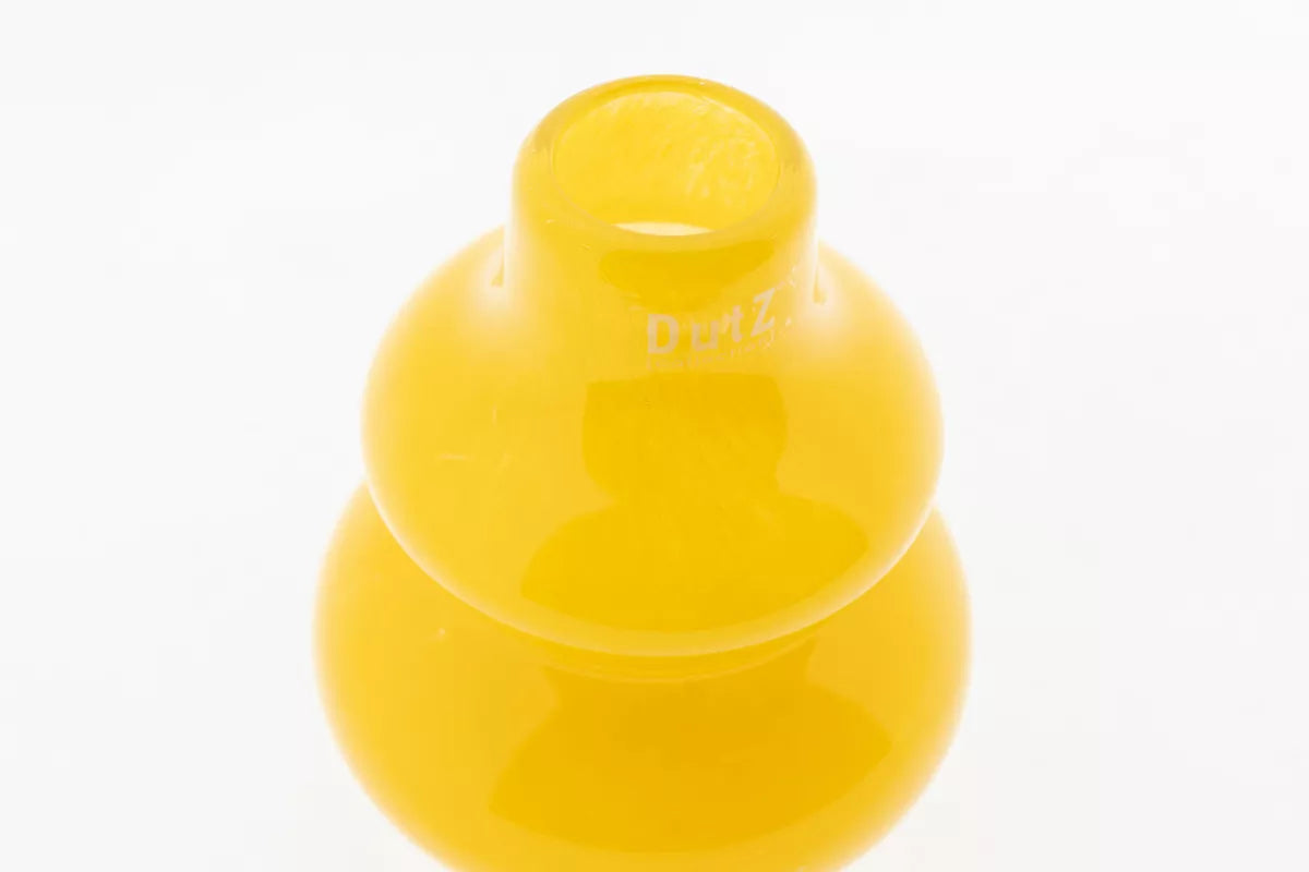 Ochre Mouth Blown Glass Vase Small 16cm Height