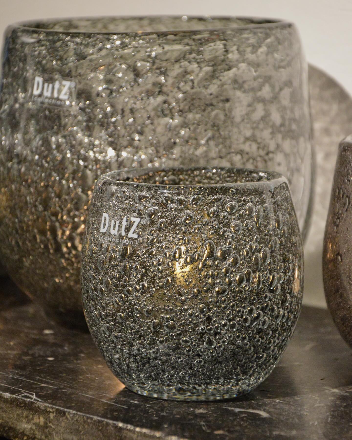 Glass Hurricane Candleholder with Shimmer Effect