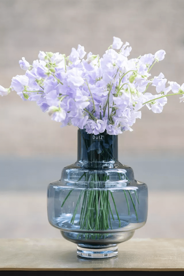 Nightblue Luxe Vase Mouth Blown Glass