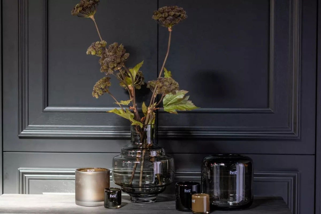 Smoke Luxe Vase - Mouth Blown Glass