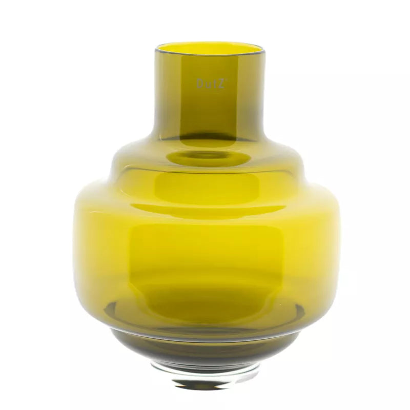 Olive Luxe Mouth Blown Glass Vase