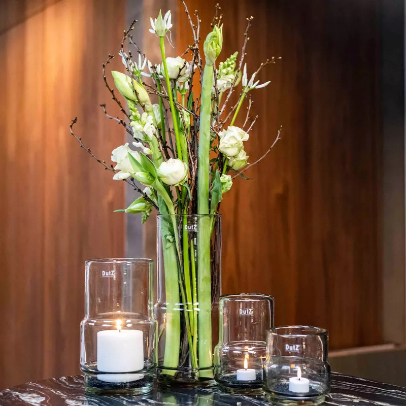 Clear Glass Cylindrical Vase FENN