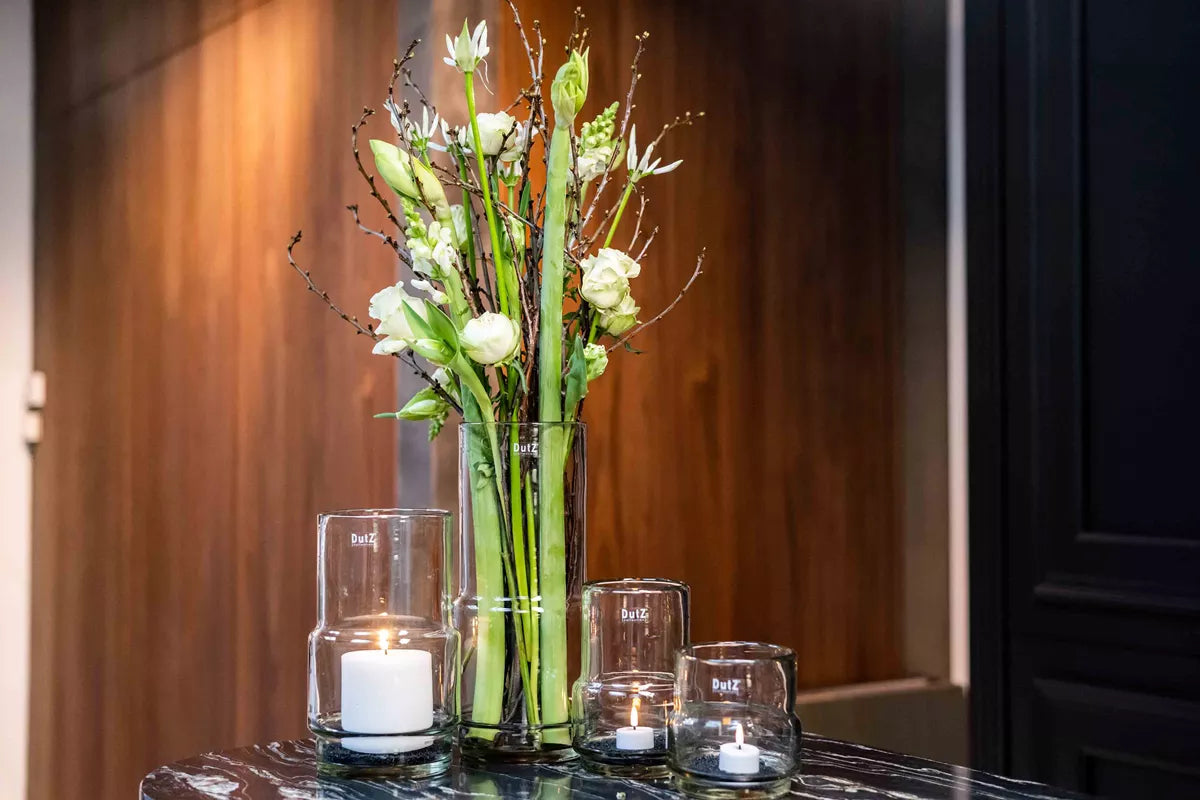 Clear Glass Cylindrical Vase FENN