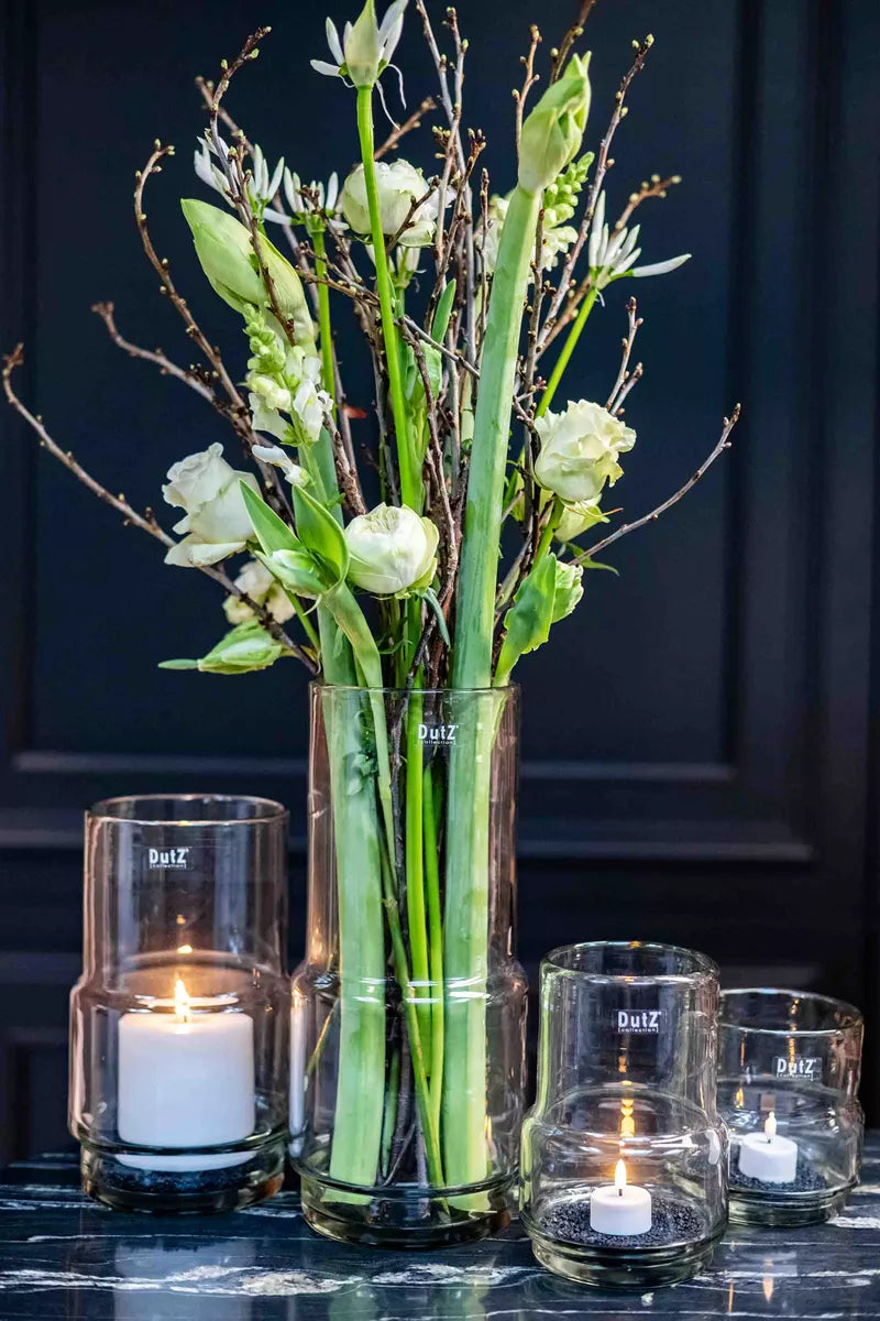 Clear Glass Cylindrical Vase FENN