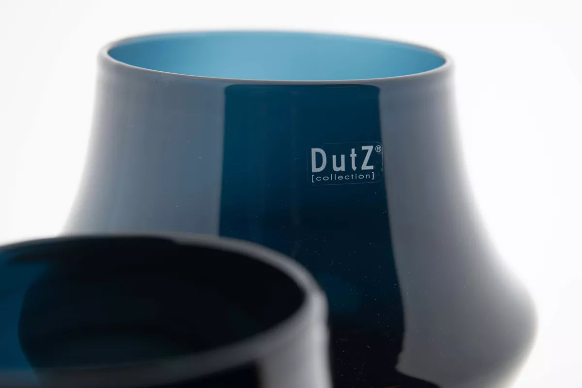 Orchid Pot Nightblue H14 D18cm Mouth Blown Glass