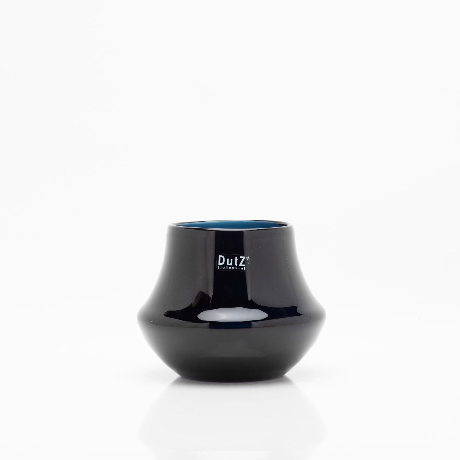 Orchid Pot Nightblue H14 D18cm Mouth Blown Glass