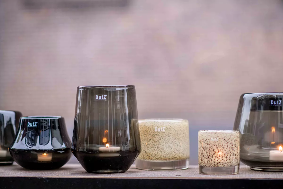 Smoke Orchid Pot Marco Mouth Blown Glass