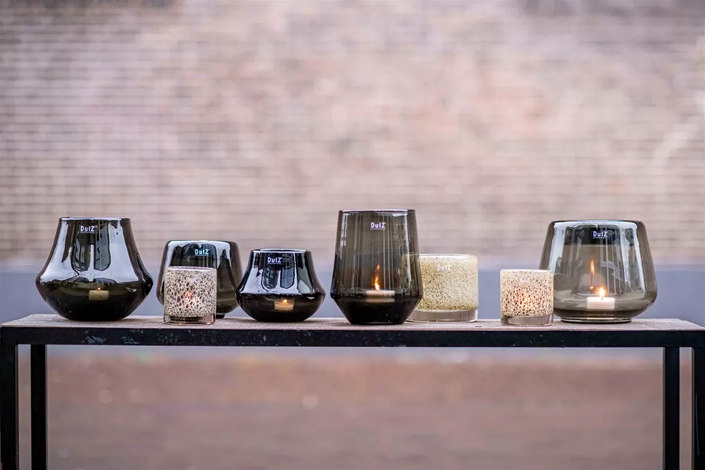 Smoke Orchid Pot Marco Mouth Blown Glass