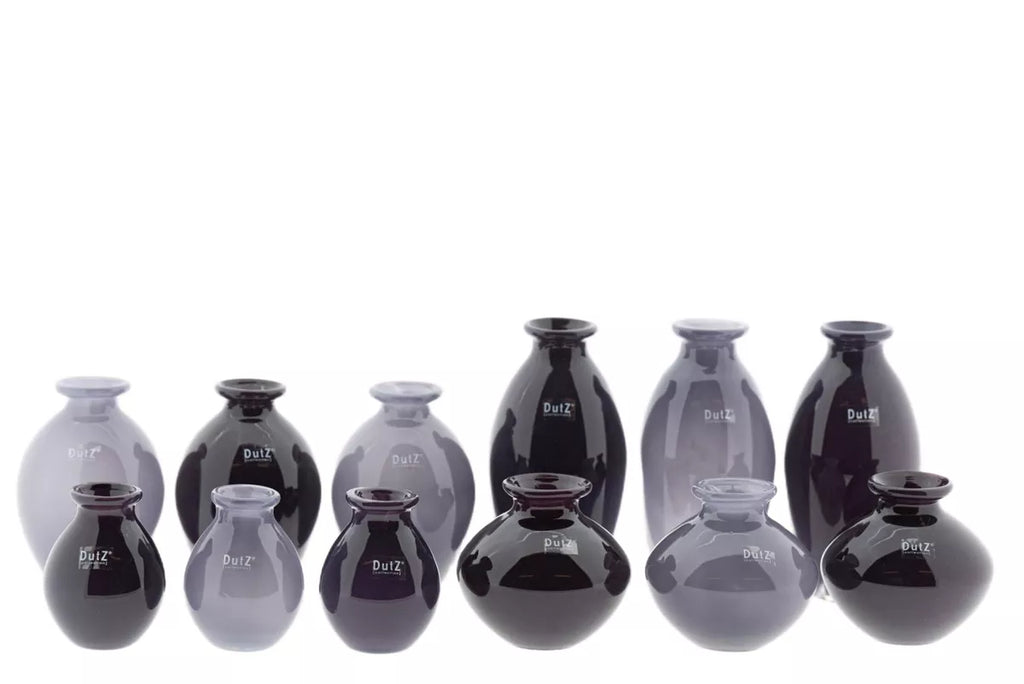 Purple Rain Budvase Set of 24 Mouth Blown Glass Vases