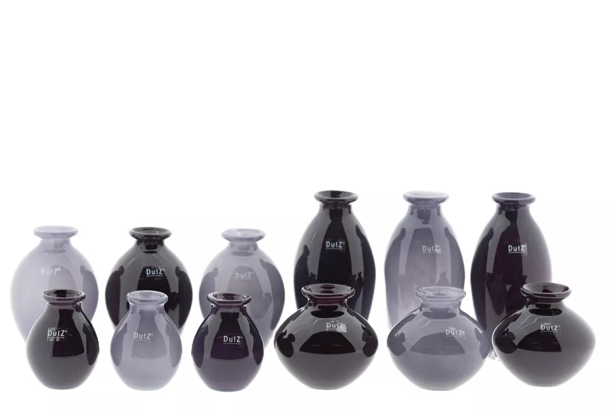 Purple Rain Budvase Set of 24 Mouth Blown Glass Vases