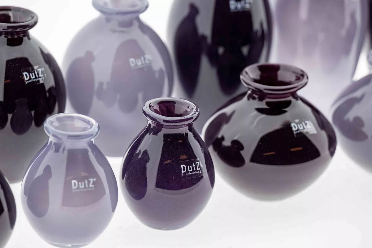 Purple Rain Budvase Set of 24 Mouth Blown Glass Vases