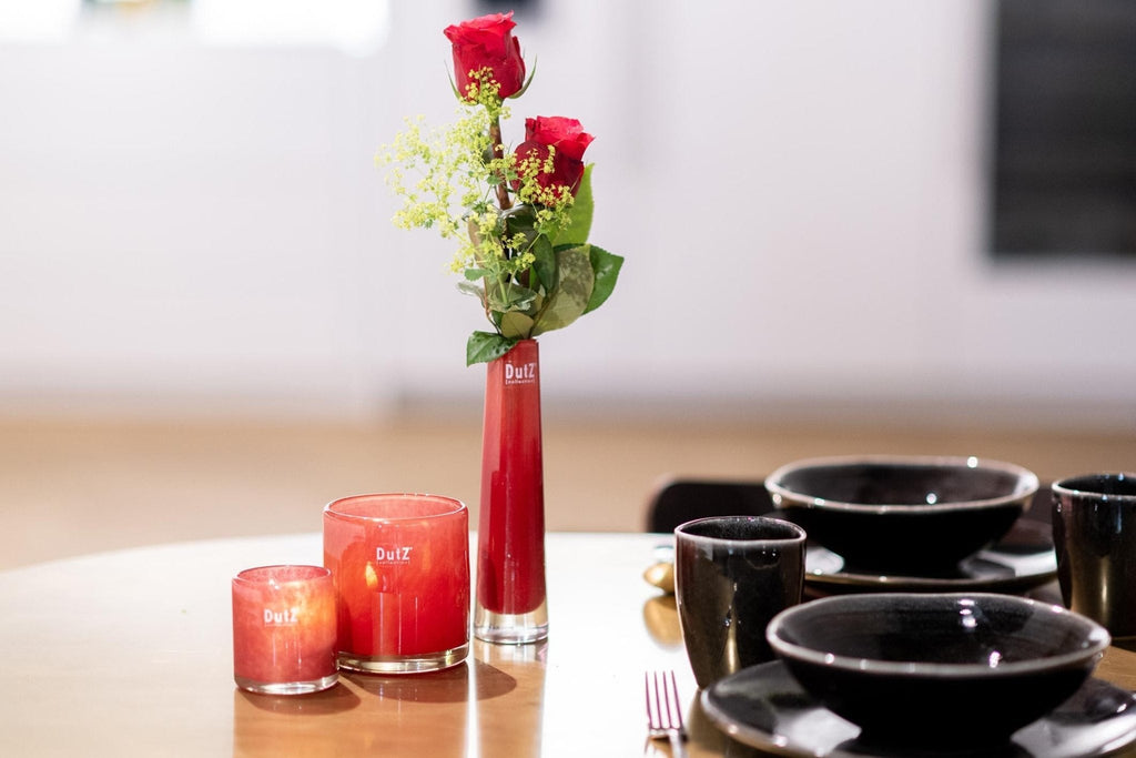 Amber Solifleur Vase Mouthblown Glass