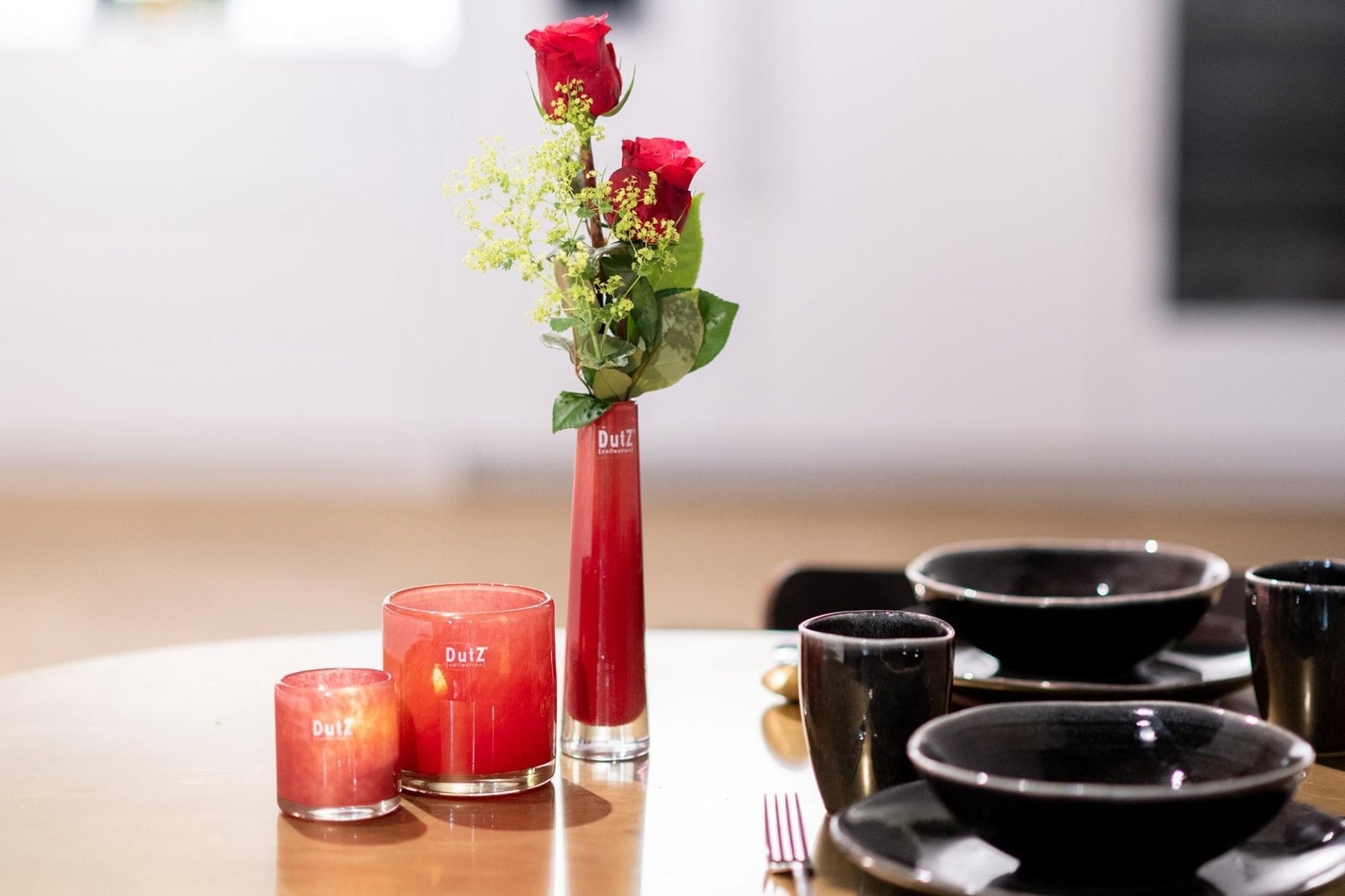 Amber Solifleur Vase Mouthblown Glass