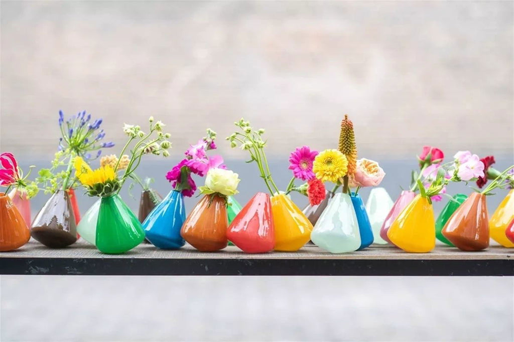 Tumbling Vase in Ochre 12 cm