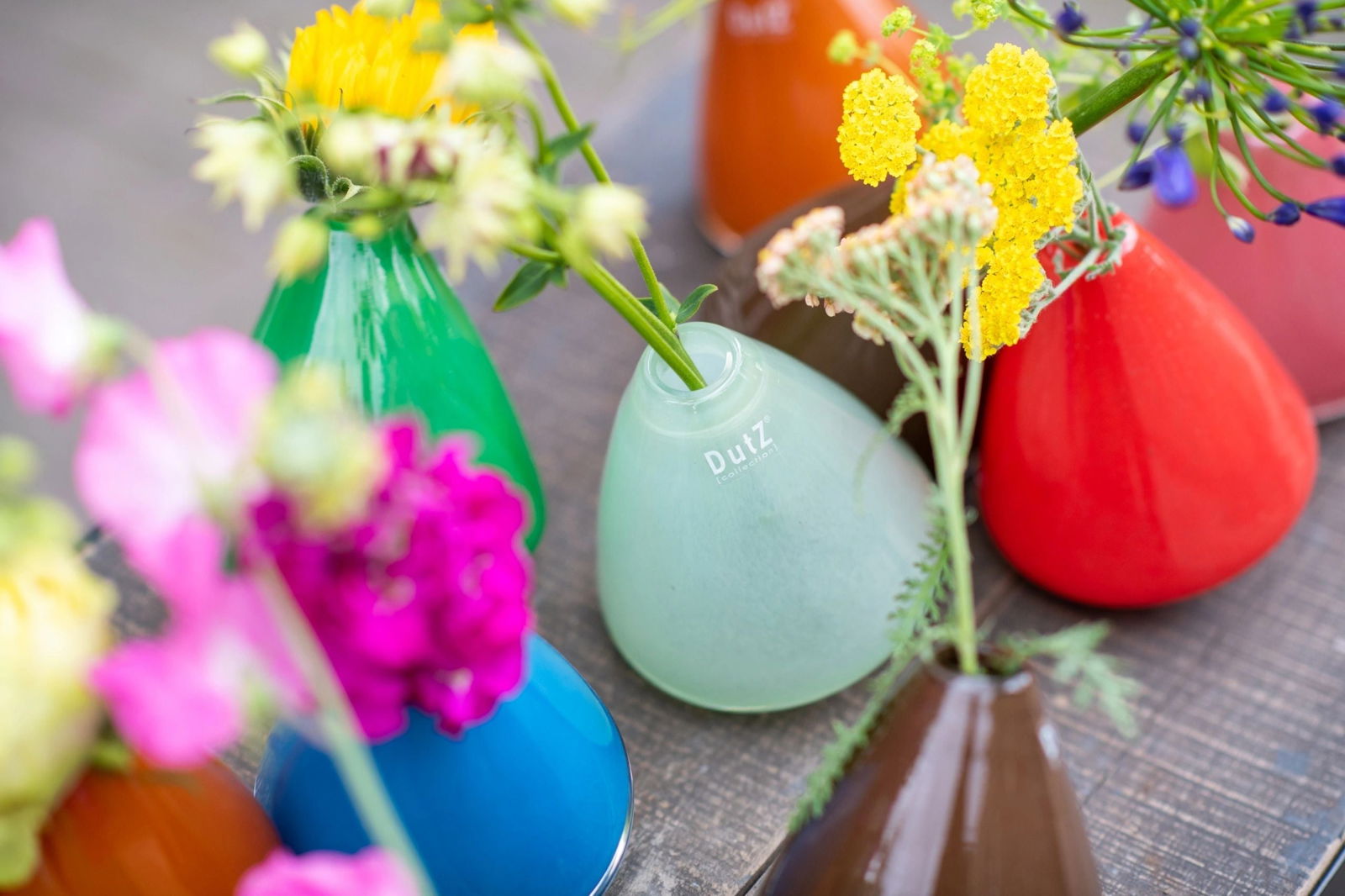 Tumbling Vase in Red, 12cm Height