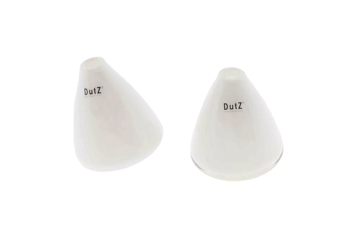 Tumbling Vase White H12 D10 cm