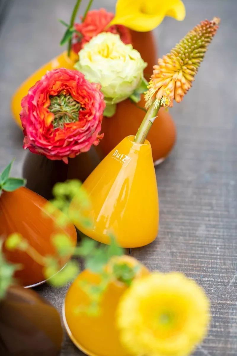 Tumbling Vase Warm Orange 12cm Height