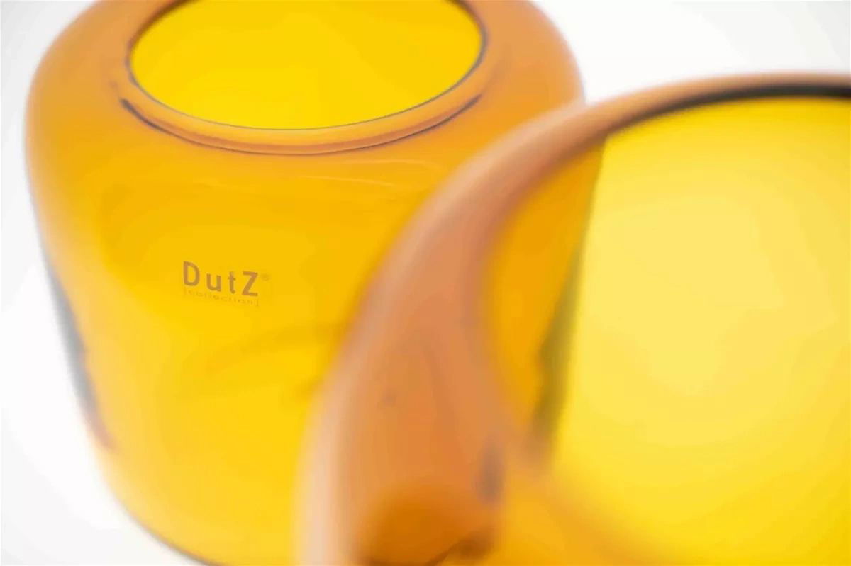 Mazurka Amber Mouth Blown Glass Vase